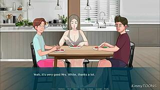 i couldn't resist as best friend's mom sucked my cock under dinner table and swallowed