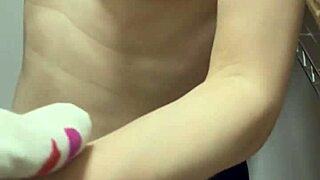 Beautiful busty bride shows nude tits nipples pre-sex