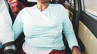 Desi Lovers' Steamy Car Sex Fueled by Telugu Dirty Talk