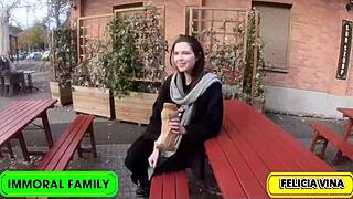 Felicia Vinas curvy booty double stuffed deep by Dan's cocks