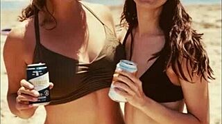 Bikini Babes' Big Asses and Tits Tease Publicly