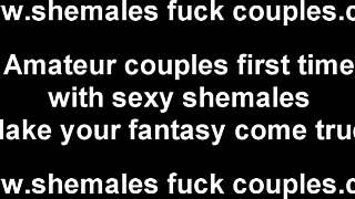 First Spicy Shemale Sharing Ignites Bisexual Anal and BBC Frenzy