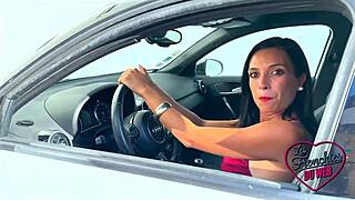 mia the beautiful french brunette milf with small waist savors two hard cocks