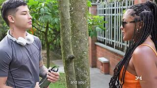 I Give Friends Mom Sexy Ebony Cum in Mouth!