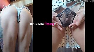 Sexy Athletic Brunette In Jeans Reveals Big Ass And Clit For Hot Cum Finale