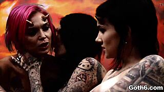 Hell Satan's diabolical orgy tempts bisexual depths