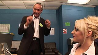 old boss ben dover gets dick sucked by secretary at work