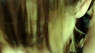 My hot wife gags on cock practicing deepthroat tit play closeup