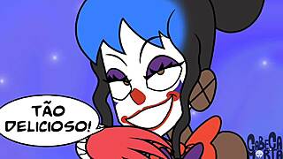 palhaças góticas transam loucamente e explodem em sexo divertido demais!