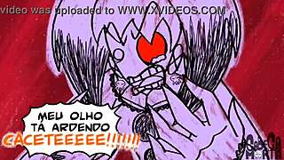 palhaças góticas transam loucamente e explodem em sexo divertido demais!