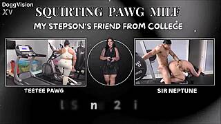 damn this squirting pawg milf rides my stepsons friend's bbc from college