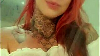 brazilian redhead ruiva flaunts big ass and clit in steamy shower tease dripping with sensuality