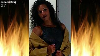 juicy neighbor jade flashes shaved pussy teasing in lingerie for you