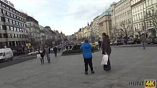 hunt4k busty brunette jocelyne lets old guy fuck her shaved pussy for cash outdoors