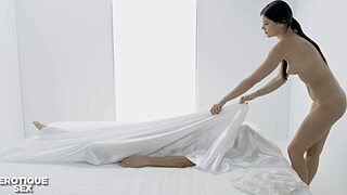 Gorgeous 18+ caprice wakes to juicy morning cock ride outdoors with moans