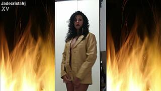 juicy neighbor jade flashes shaved pussy teasing in lingerie for you