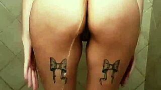 Big ass solo masturbation to pussy orgasm in shower
