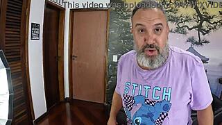 Pamela Sagaz fucks raw backstage bareback