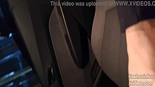 Risky public street handjob for hot young teen in car draws crowds