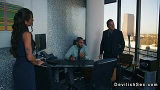 rich dude, doesn't your huge cock crave pounding this tanned brunette babe's big tits in spooning?