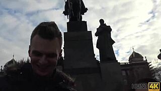 hunt4k busty brunette jocelyne lets old guy fuck her shaved pussy for cash outdoors