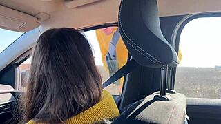 Mountain Getaway Turns Wild with Tanned Brunette's Natural Tits and Ass Flashing