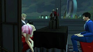 our table for three cuckold with my friend's monster cock on desk