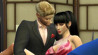 our table for three cuckold with my friend's monster cock on desk