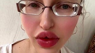 wanna see this huge lipsticked russian blonde with glasses go full fetish mode?