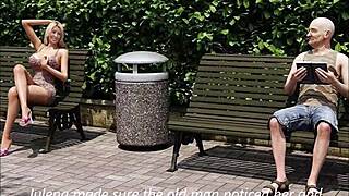 Bent over in dress heels sucking big cock before cumshot park