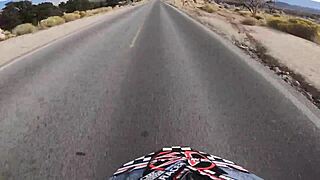 Blonde babe's shaved pussy takes monster cock creampie downhill!