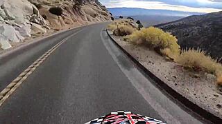 Blonde babe's shaved pussy takes monster cock creampie downhill!