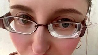 wanna see this huge lipsticked russian blonde with glasses go full fetish mode?