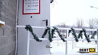 debt collector bends over adorable redhead debtor for rough doggystyle in her shaved pussy 😏💦 homemade pov