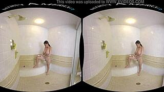 Big Natural Tits Bounce Wild In VR Naughty America Hotel Lingerie POV