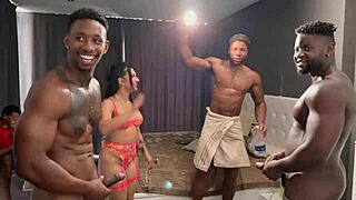 behind cameras bbc gangbang has lena coxx double penetrated