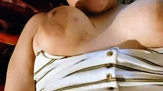 big tits whore rides cock gets creampie on puffy nipples and feet