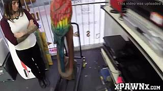 tattooed broker pays cute amateur cash to deepthroat his monster cock on hidden cam