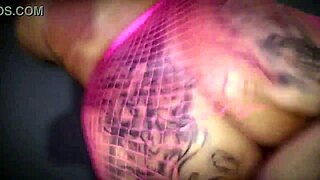 bbw brazilian milf begs for big cock ripping her fishnets wide open