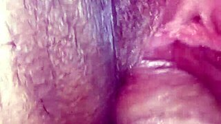Schoolgirl's Shaved Pussy Stretches Wet from Intense Creampie Thrusts