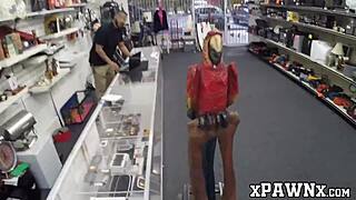 tattooed broker pays cute amateur cash to deepthroat his monster cock on hidden cam