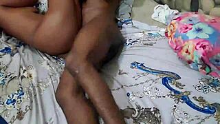 woke my drunk ebony girlfriend from sleep with hard dick spanking her big ass pussy wide open part 3