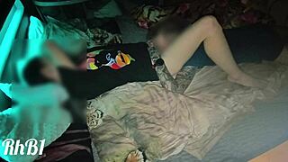 our juicy redhead milf moaned through hotel bed sex 😍