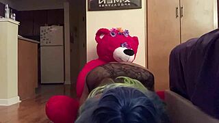 i tease my teddy bear with a hot ebony lap dance