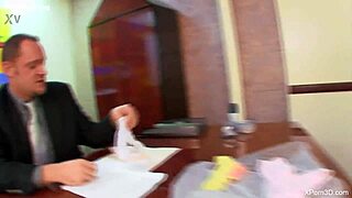 Hot Busty Teen Secretary Sucks and Fucks Boss Dick