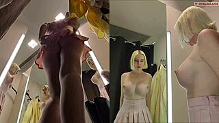 hidden cam catches her big tits pussy upskirt in changing room