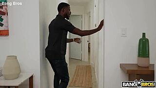 hey this brunette rides that black wood hard before creampie finish