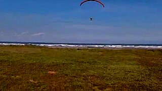 i strip naked masturbate mid-air paramotor ride beach view