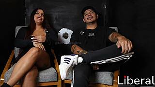 interviewing a cute latina hotwife and her cuckold husband about their swinging life