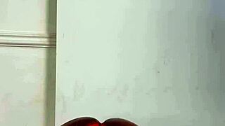 Chained ebony babe fucks dildo til she cums hard 😩💦🔥